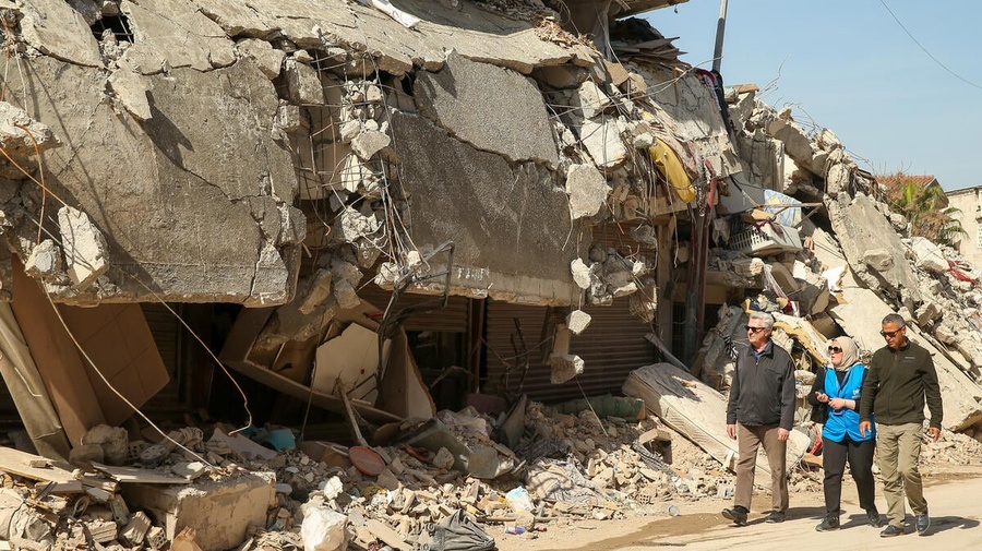 Türkiye. High Commissioner visits earthquake-affected Hatay in the country visit.