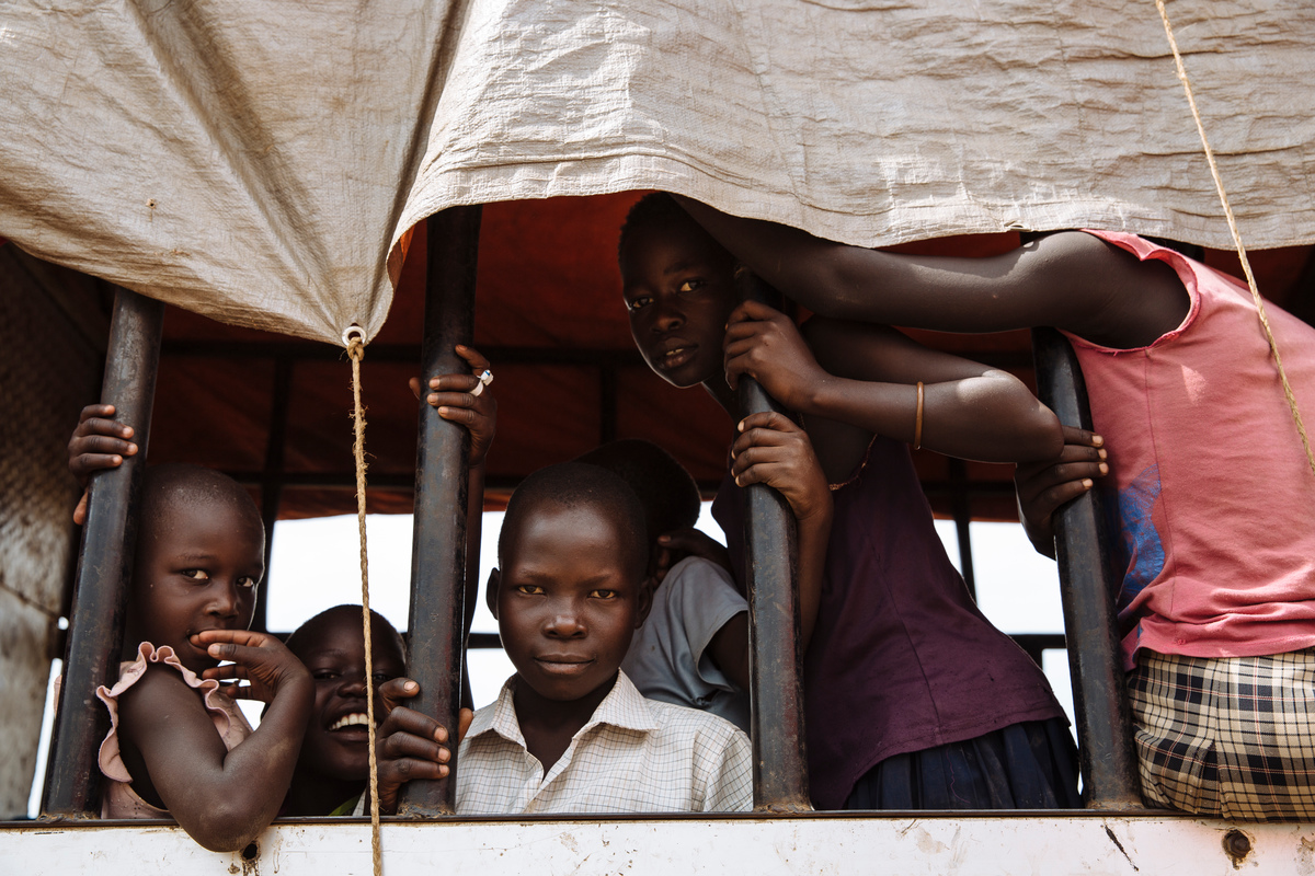Uganda. South Sudanese refugees at the Imvepi reception centre