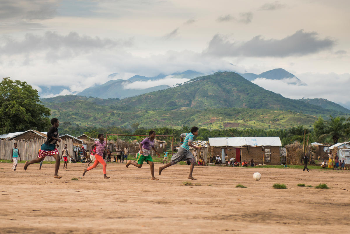 Democratic Republic of the Congo. Burundian footballer wows her camp