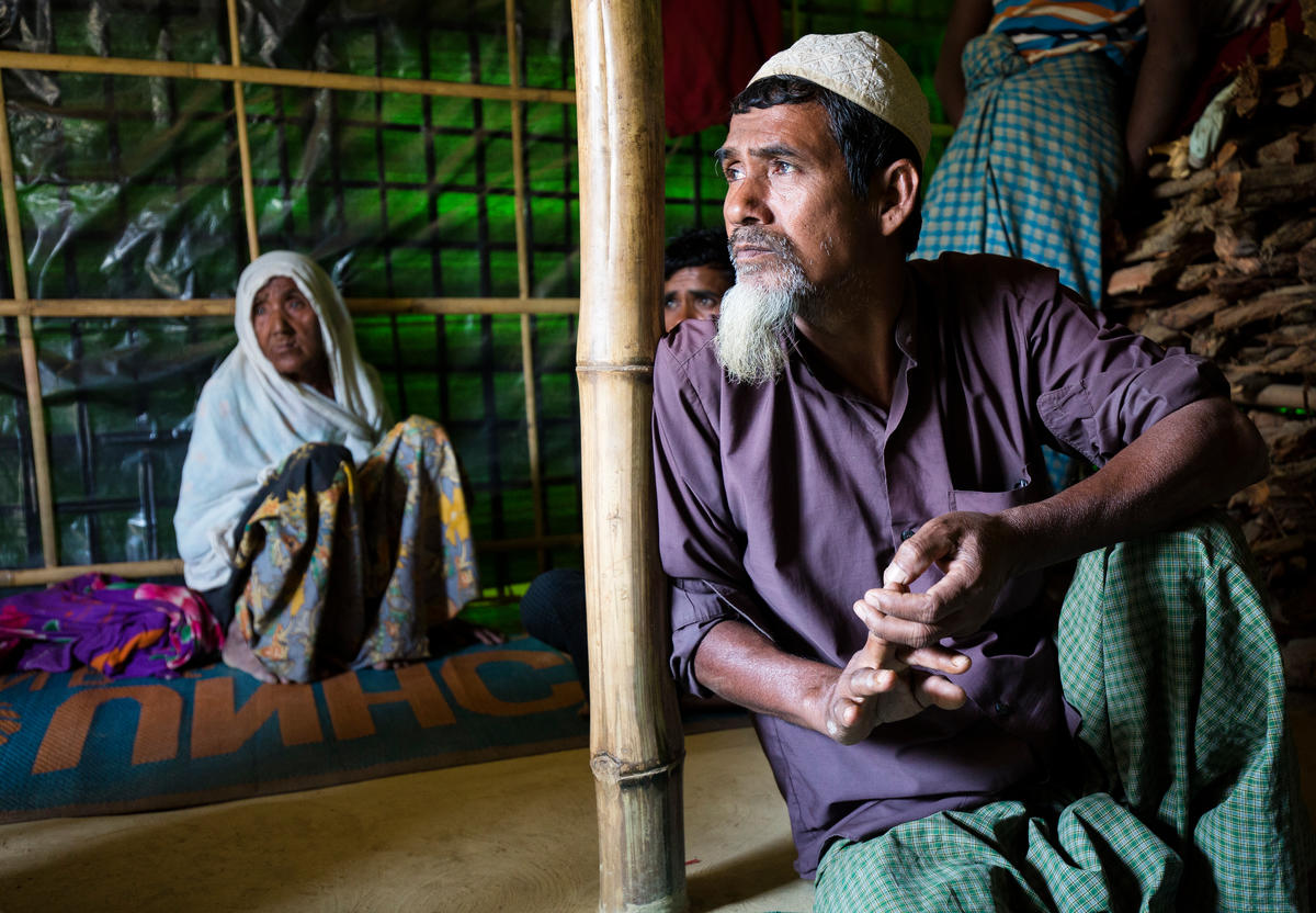 Bangladesh. Four generations of Rohingya family living as refugees