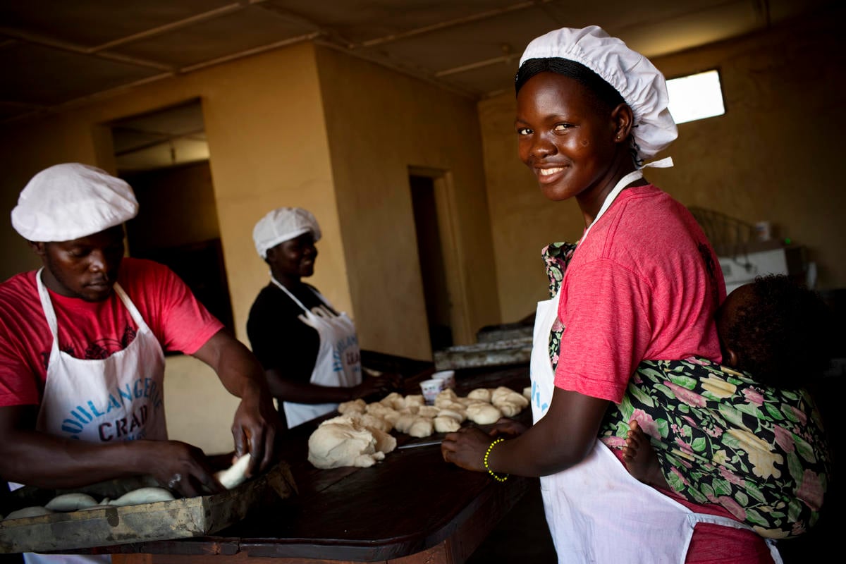 Democratic Republic of Congo. Opening of Sister Angelique's bakery
