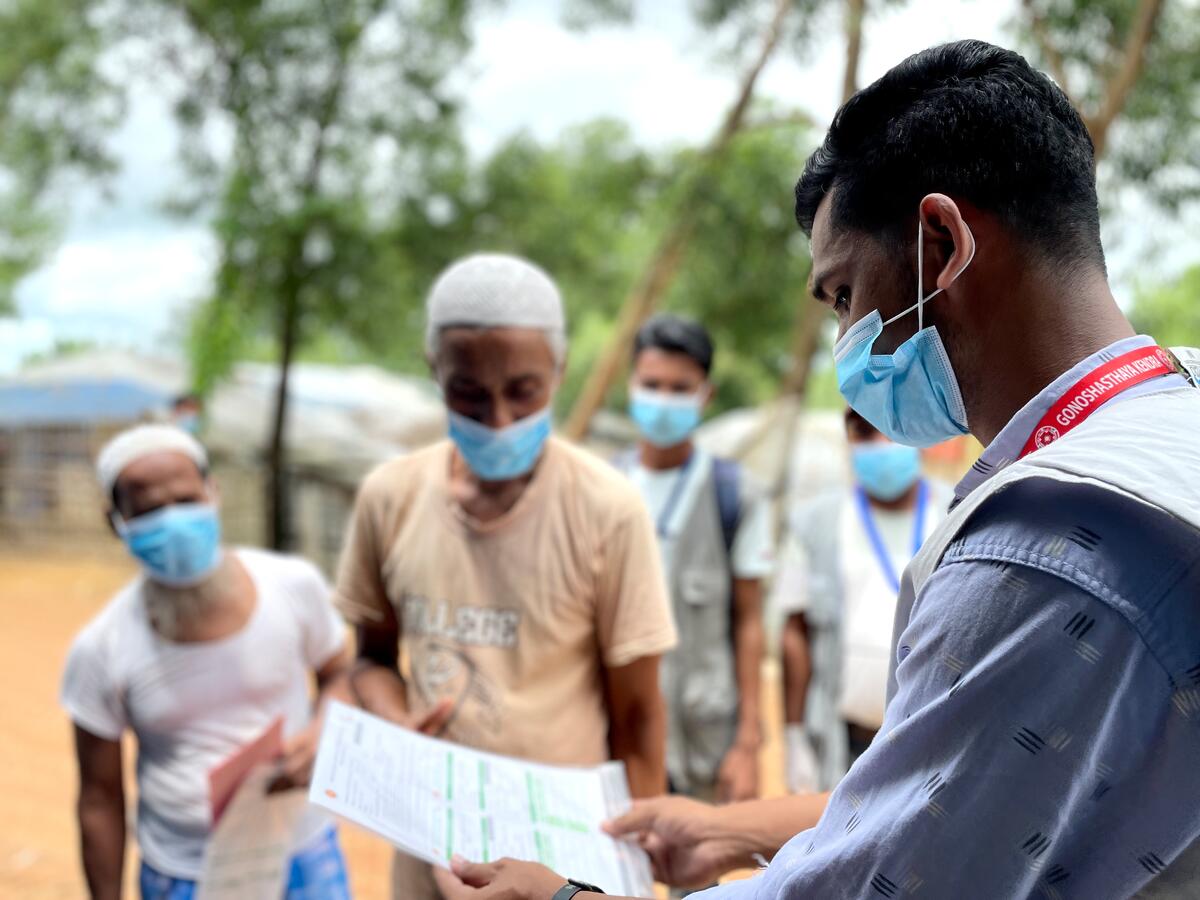 Bangladesh. Vaccination for the Rohingya refugees aged 55 and above rolled out in Cox's Bazar.