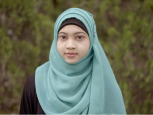 Farhana, a Duolingo scholar at the University of British Columbia in Canada. 