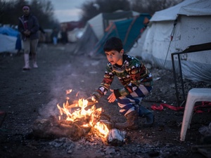 France. Refugees in Grande Synthe