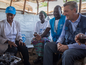 Ethiopia. High Commissioner is visiting Nguenyyiel refugee camp during World Refugee Day