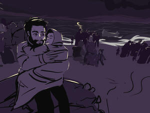 United Kingdom. Stills from 'Sea Prayer', a VR project by UNHCR Goodwill Ambassador Khaled Hosseini and The Guardian in collaboration with UNHCR