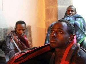 Yemen.  New arrivals from capsized boat