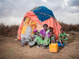 Somalia. Families affected by the ongoing drought