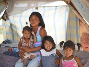 Brazil. Magdalena and her family in the indigenous community of Tarauparu
