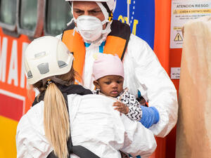 Spain. Migrants intercepted off the coast of the Canary Islands