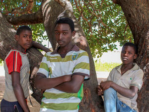 Mozambique. Displaced teenagers in Cabo Delgado.