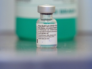 A vial of Pfizer-BioNTech's COVID-19.