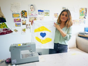 United States. Afghan refugee design World Refugee Day logo