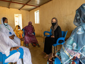 Burkina Faso. Angelina Jolie spends World Refugees Day with Refugees