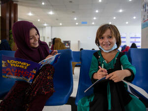 Pakistan. Biometric smartcards issued to registered Afghan refugees