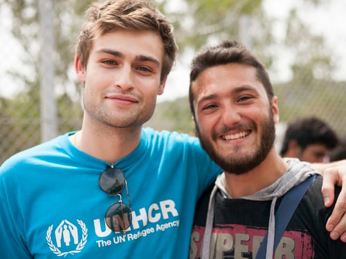 Greece. UNHCR High Profile Supporter Douglas Booth visits refugees