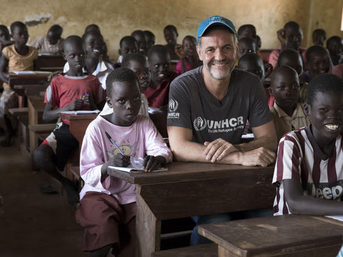 UNHCR Goodwill Ambassador Khaled Hosseini visits refugees in Uganda