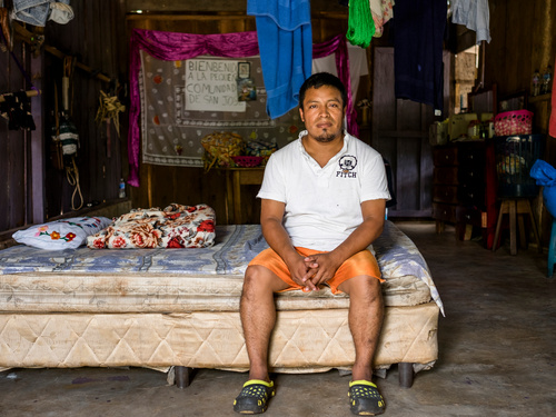 Guatemala. Volunteer shelters families fleeing street gangs