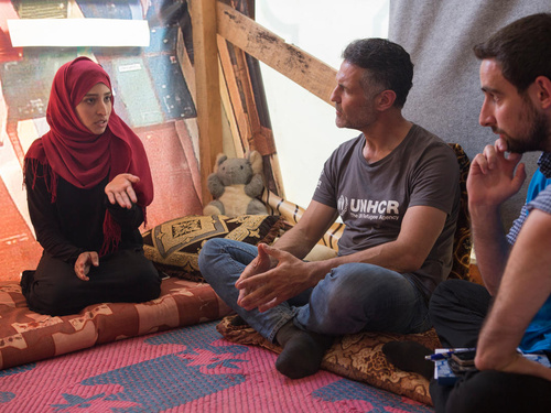Lebanon, UNHCR Goodwill Ambassador Khaled Hosseini meets Syrian refugees