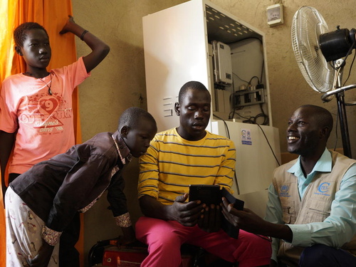 Uganda. CTEN (Community Technology Empowerment Network) is a group of refugee youth that runs community centres in Eden zone, Rhino settlements. The project is supported by UNHCR.