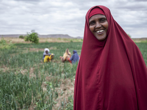 Ethiopia. Kaha cannot believe she is growing crops
