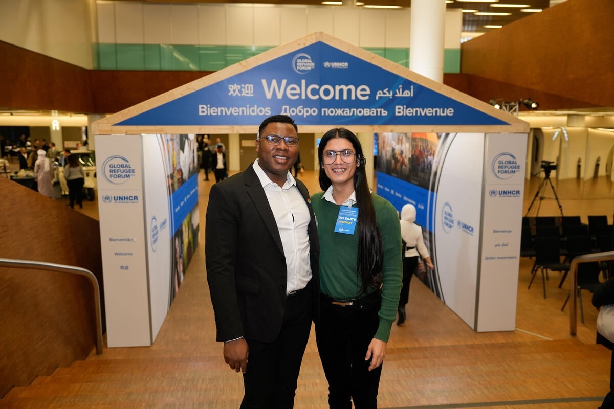 Switerland. Global Refugee Forum  attendees at Palexpo ahead of the opening of the Plenary session