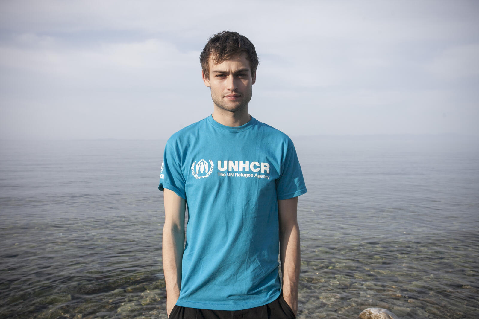 Greece. UNHCR High Profile Supporter Douglas Booth visits refugees