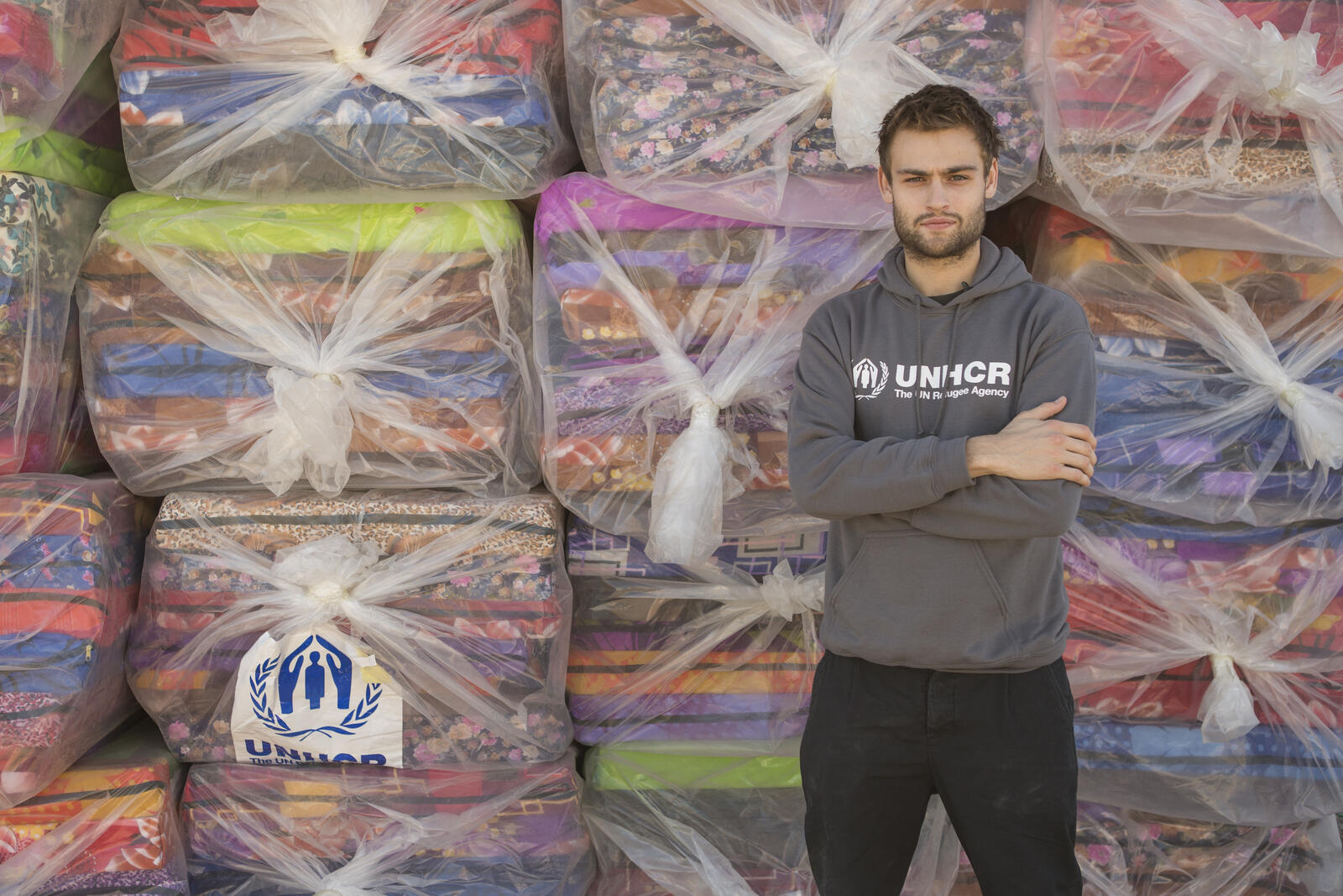 Iraq. UNHCR High Profile Supporter Douglas Booth visits refugees and IDPs