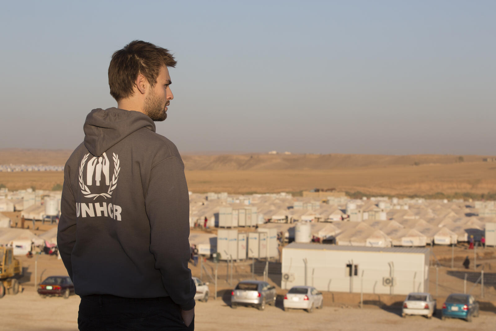 Iraq. UNHCR High Profile Supporter Douglas Booth visits refugees and IDPs