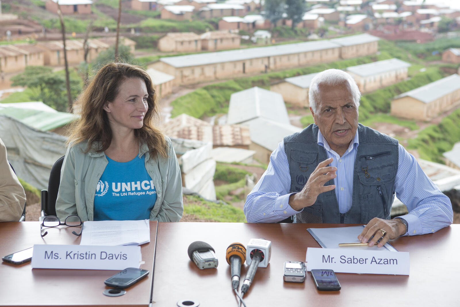 Rwanda. UNHCR Goodwill Ambassador Kristin Davis visits refugees
