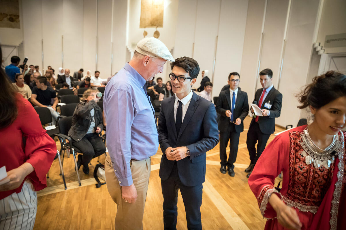 Austria. Mojtaba Tavakoli a former refugee from Afghanistan completing his BSc in molecular biology at the Medical University of Vienna