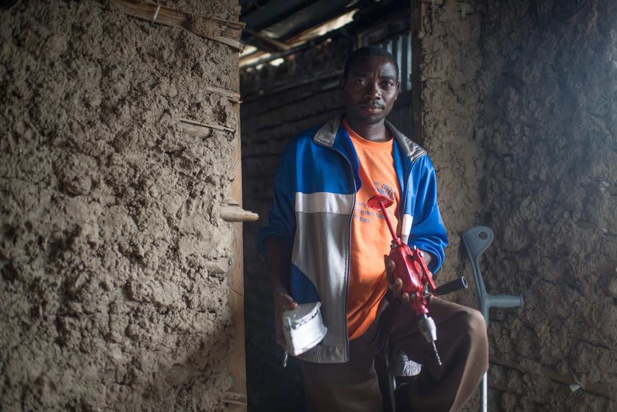 Democratic Republic of Congo. Burundian association of handicapped people in Lusenda refugee camp