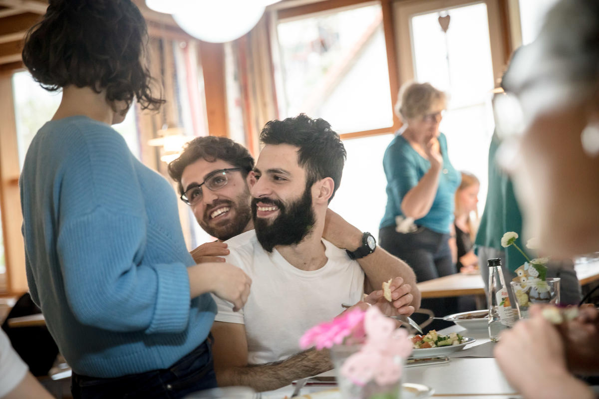 Germany. Bridges, a Frankfurt-based orchestra of international musicians, a number of whom are refugees from Syria, Iran, Afghanistan and Eritrea