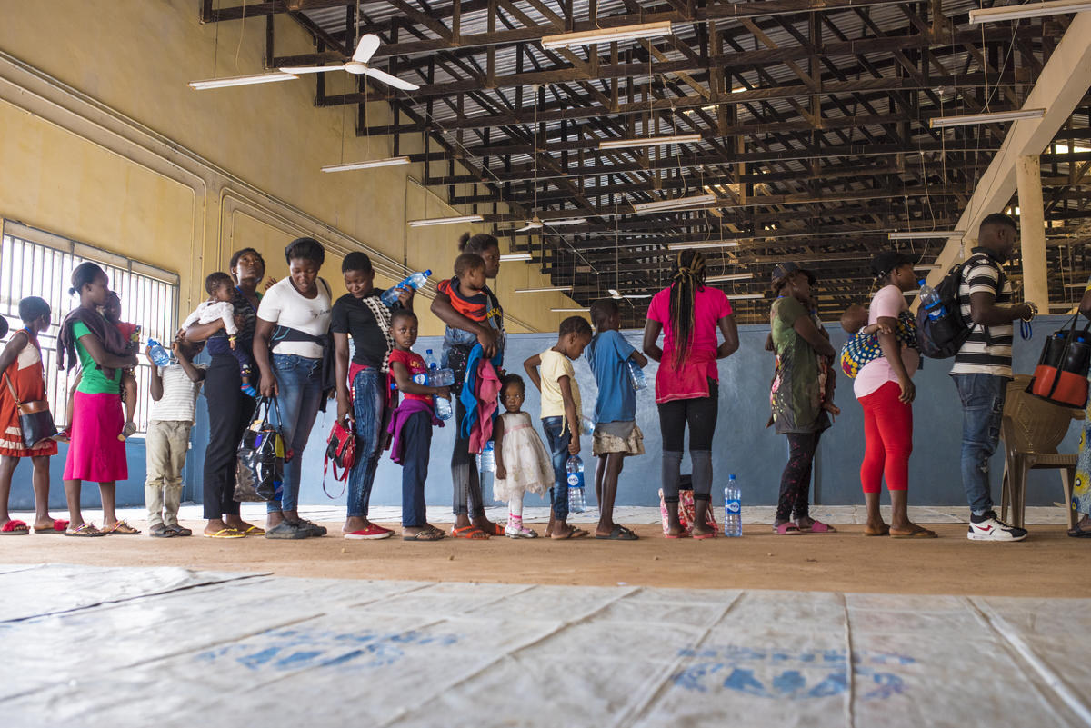 Nigeria. Cameroonian refugees relocated to Adagom settlement