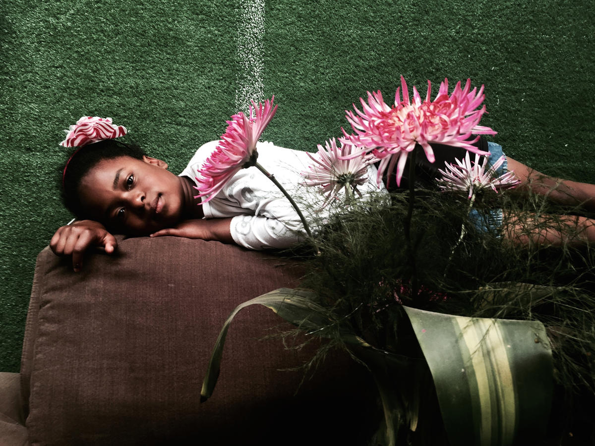 Colombia. Helena Christensen visits internally displaced persons.