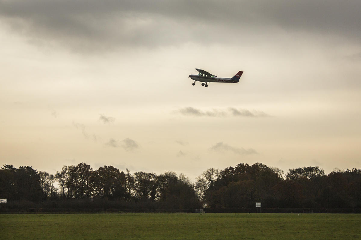 United Kingdom. Young Syrian refugee learns to fly