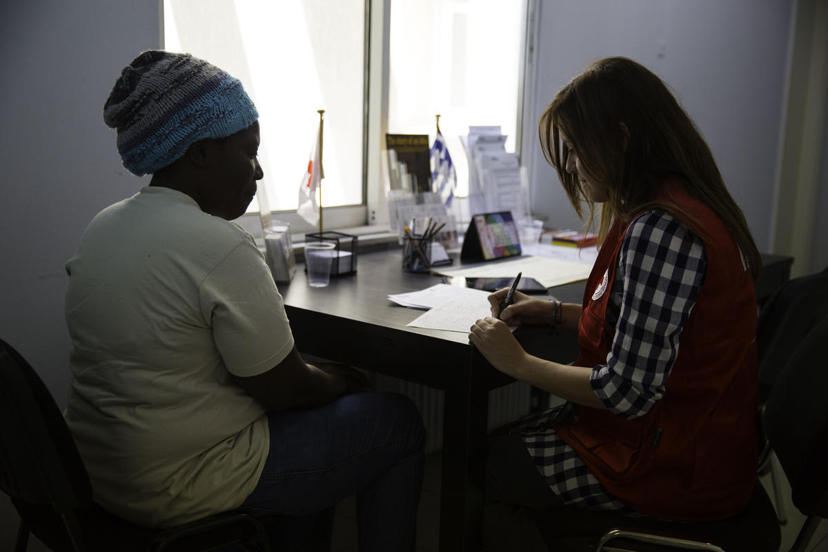 Greece. South Sudanese refugee Nakout Sylvia