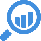 An icon of a magnifying glass, representing the analysis of a situation
