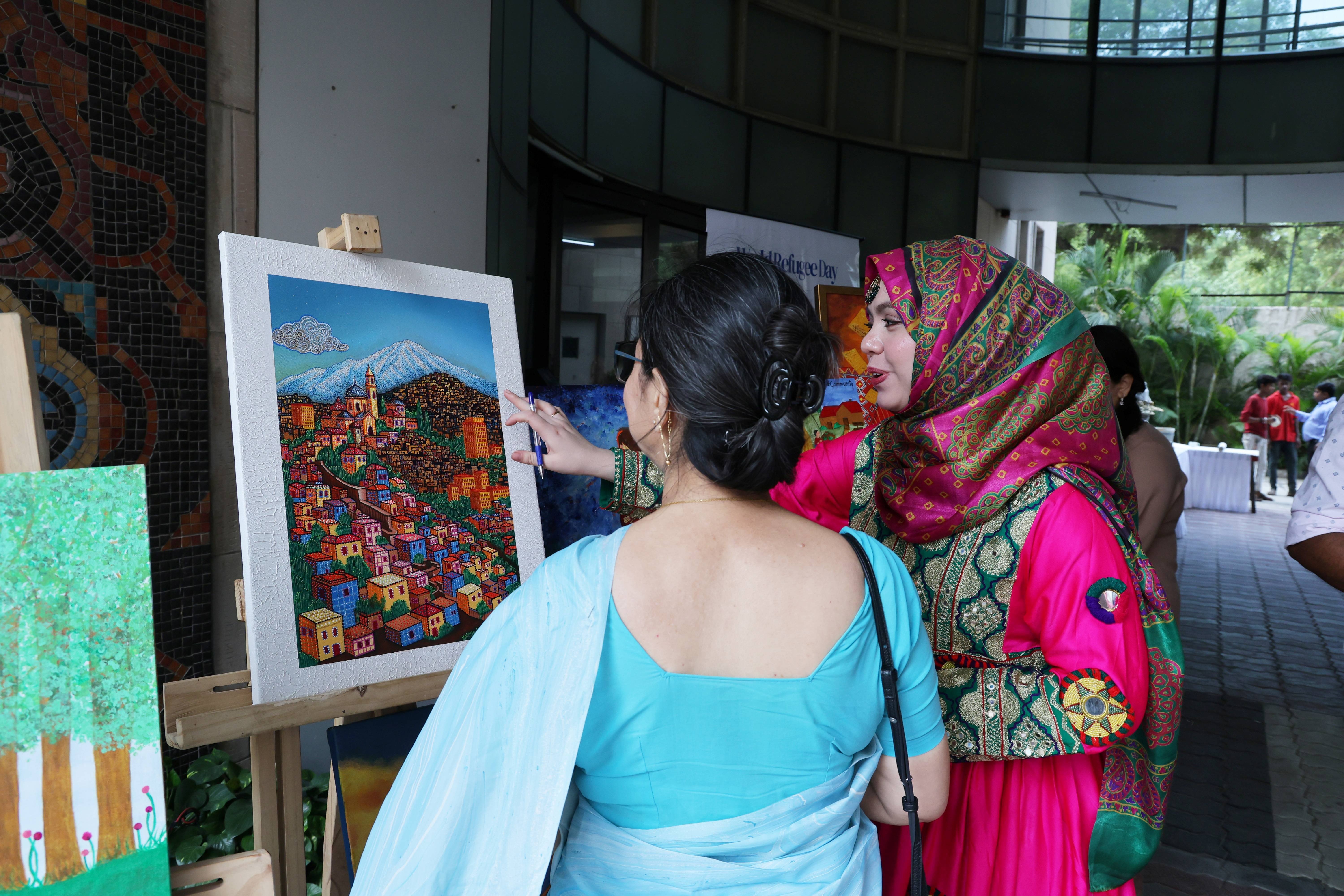 Artwork created by refugee children and artists explores the theme "What Safety Means to Me," expressing personal reflections on belonging, hope, protection and the dreams of a brighter future.