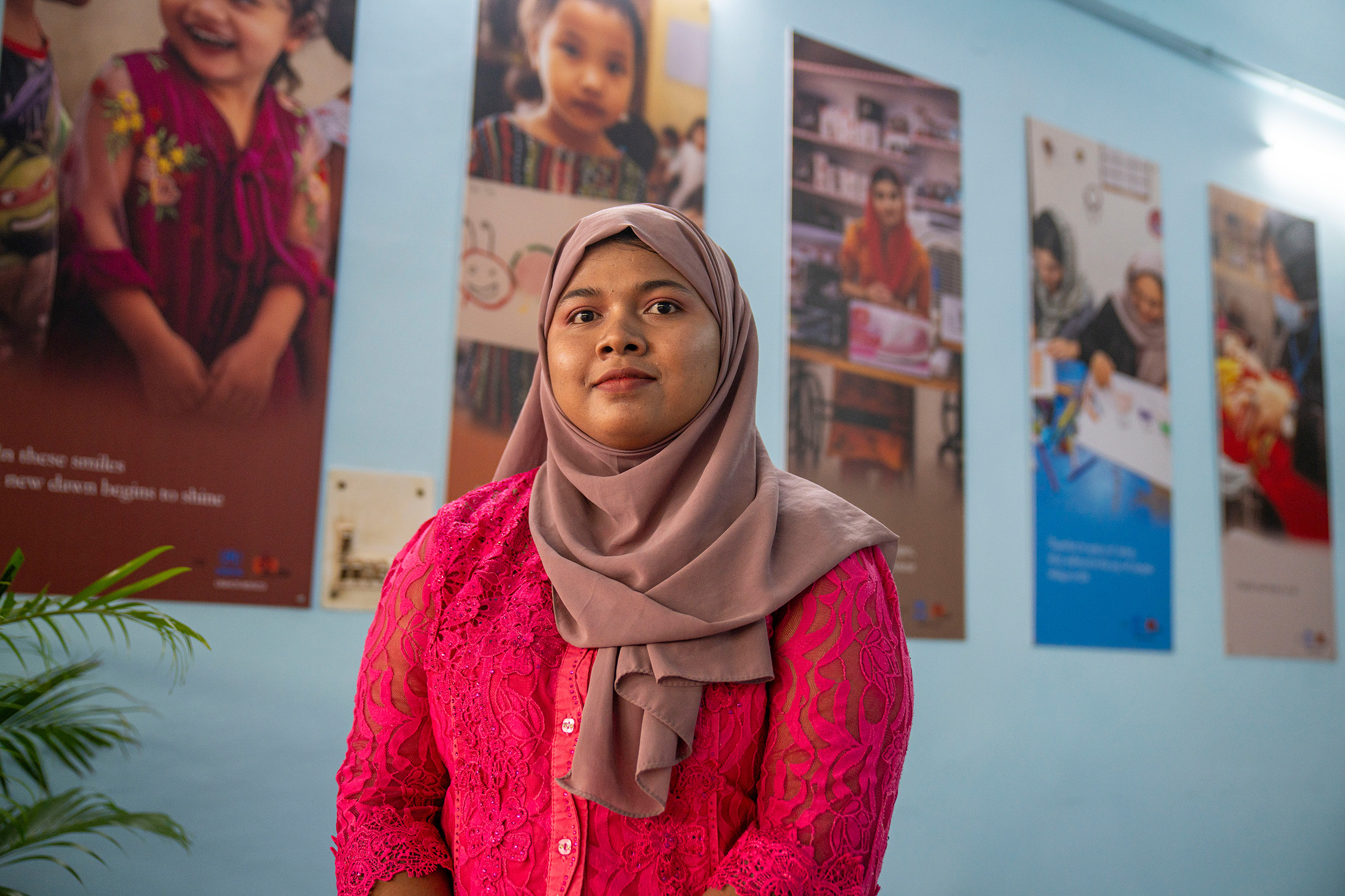 Portrait of Mizan, a rohingya refugee in India.