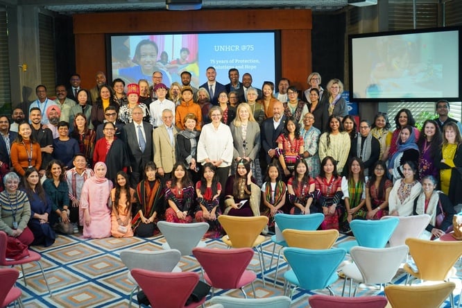 A moment of unity as we came together to commemorate 75 years of UNHCR
