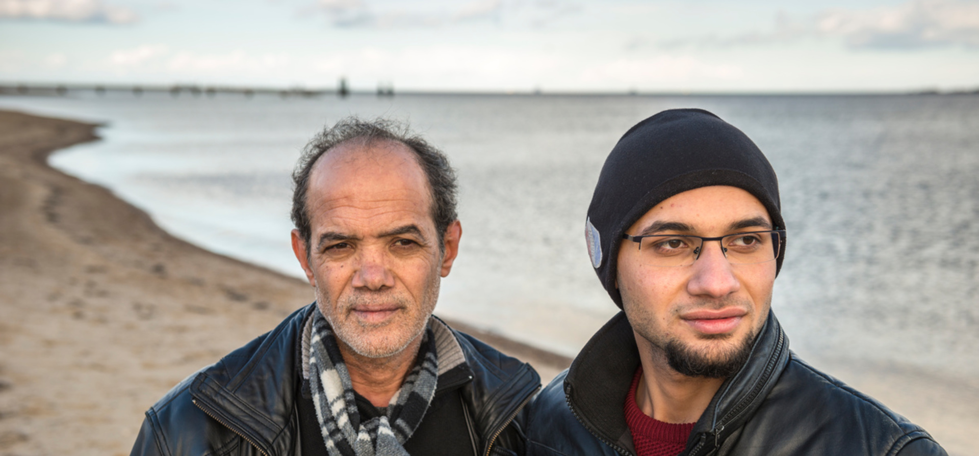 Germany. Syrian father and son use sewing skills to start new lives