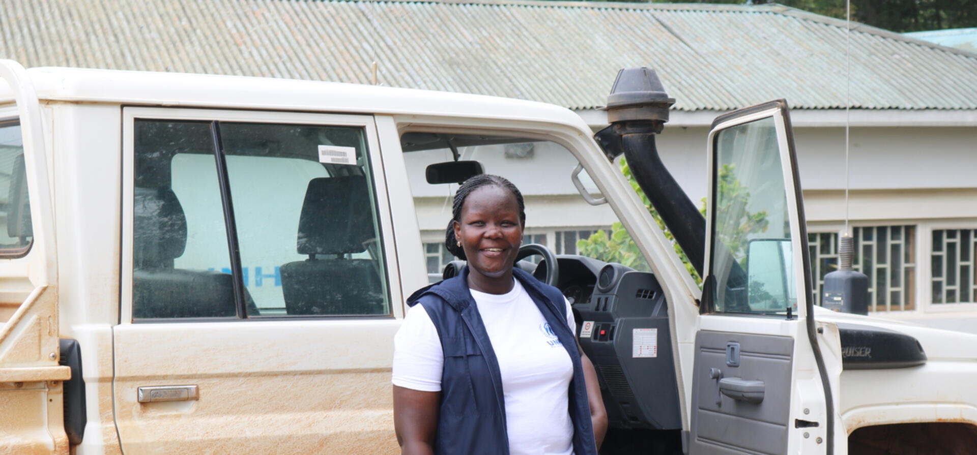 UNHCR driver Vicky Munguriek