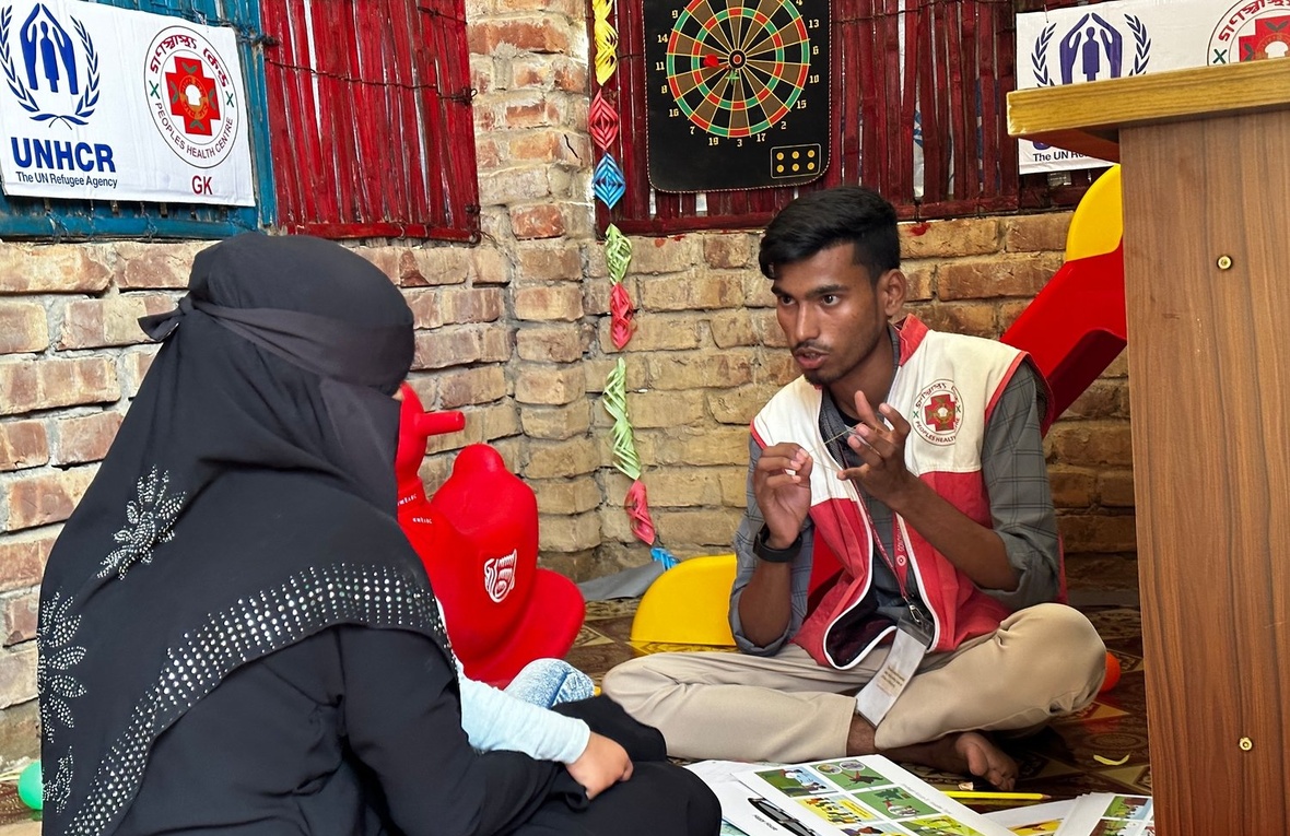 Using a rubber band stretched tight between two hands Nur Kalam explains how stress can make us snap.