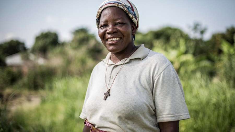 Sister Angelique Namaika (51), who was the winner of UNHCR’s Nansen Refugee Award in 2013, poses for a portrait in Dungu. 