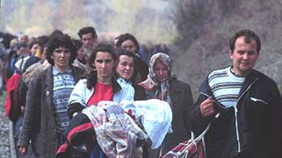 Hundreds of thousands of people fleeing the Balkans War sought asylum.