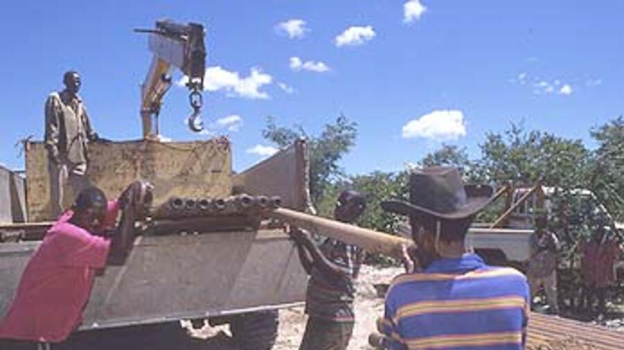 Improving infrastructure at the Myukwayukwa settlement in the Western Province of Zambia.