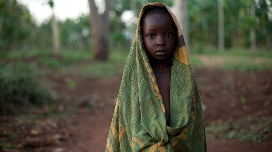 Young Somali Bantu girl in Chogo village, Tanzania