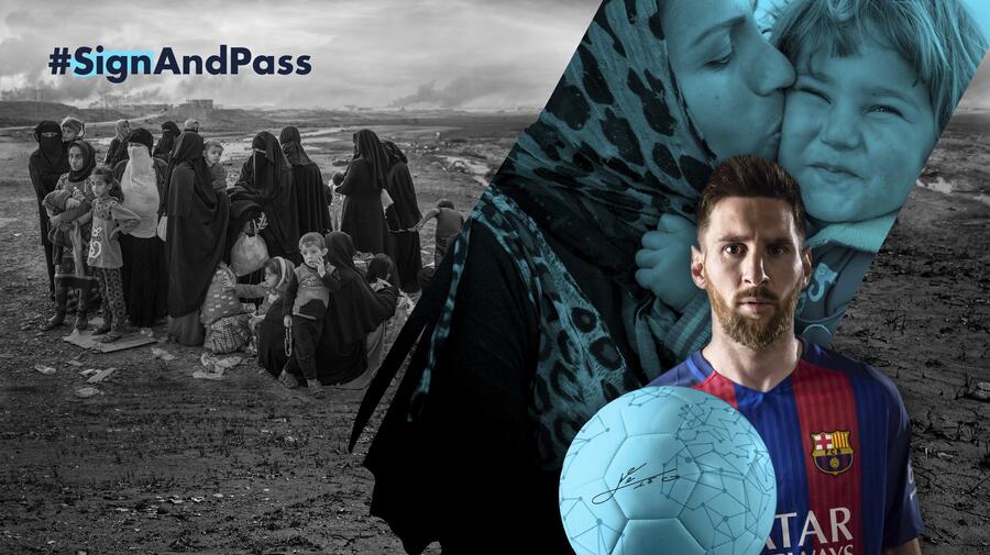 Soccer stars kick off campaign to help refugees