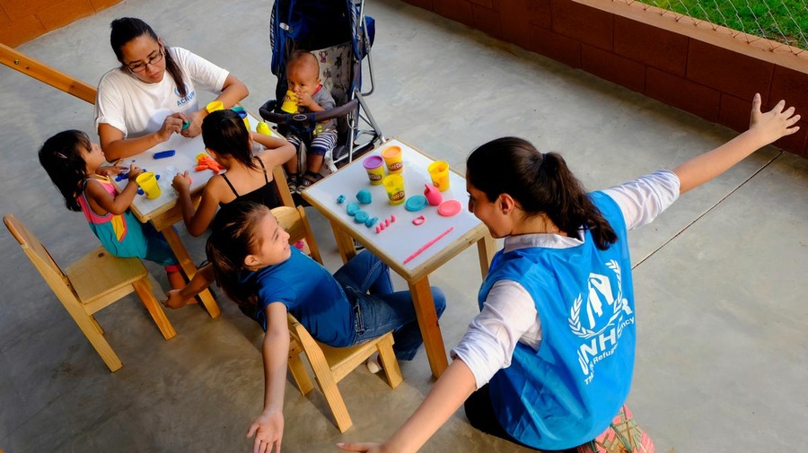Guatemala. UNHCR along The Migrant House work on the project Children of Peace.